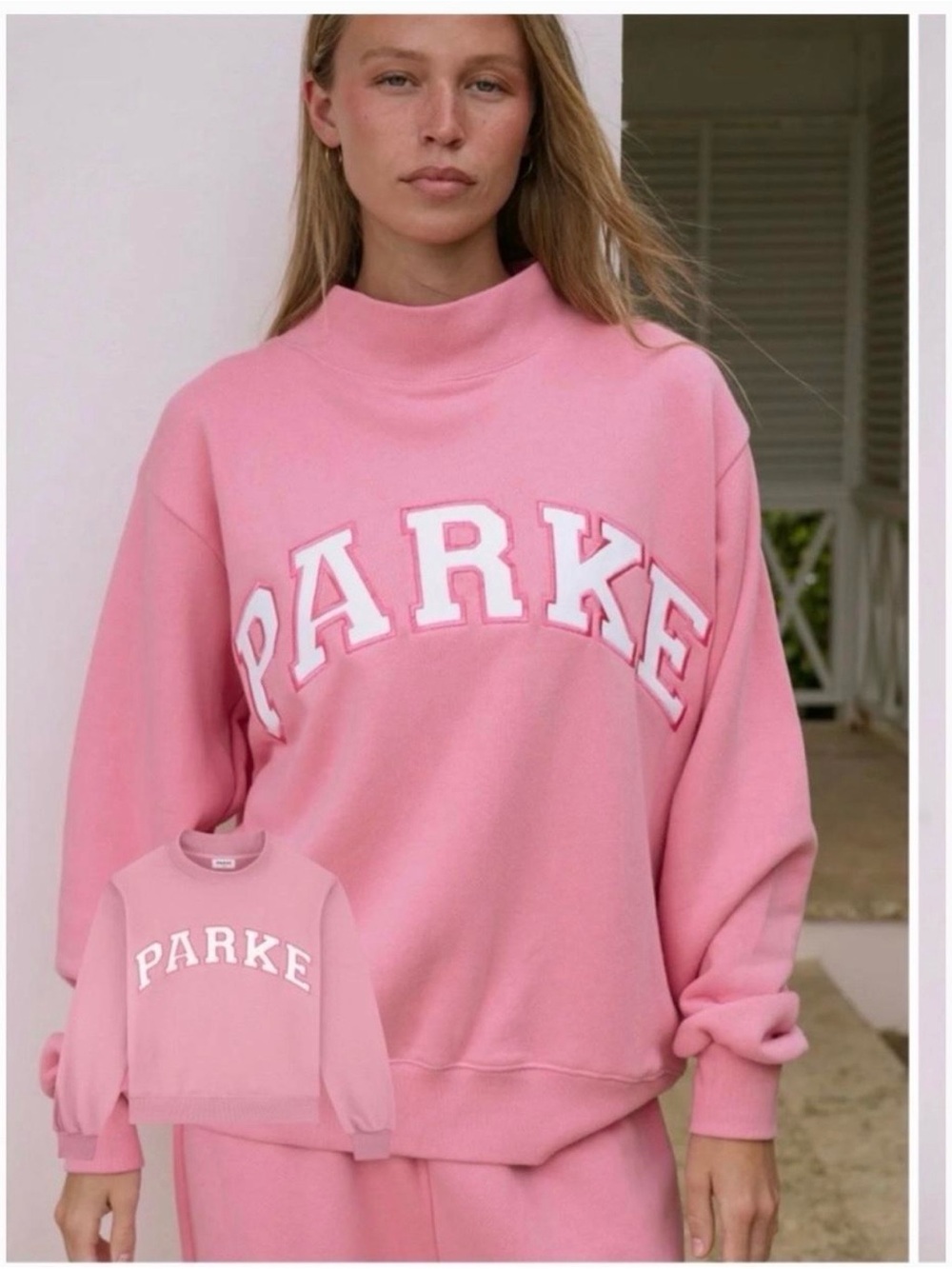 Parke Summerland Herritage Varisty Mockneck - Conch/ White - Size: L/XL
